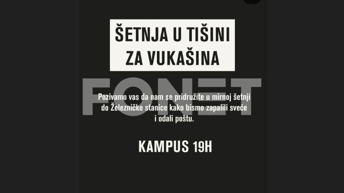 Šetnja u tišini za Vukašina